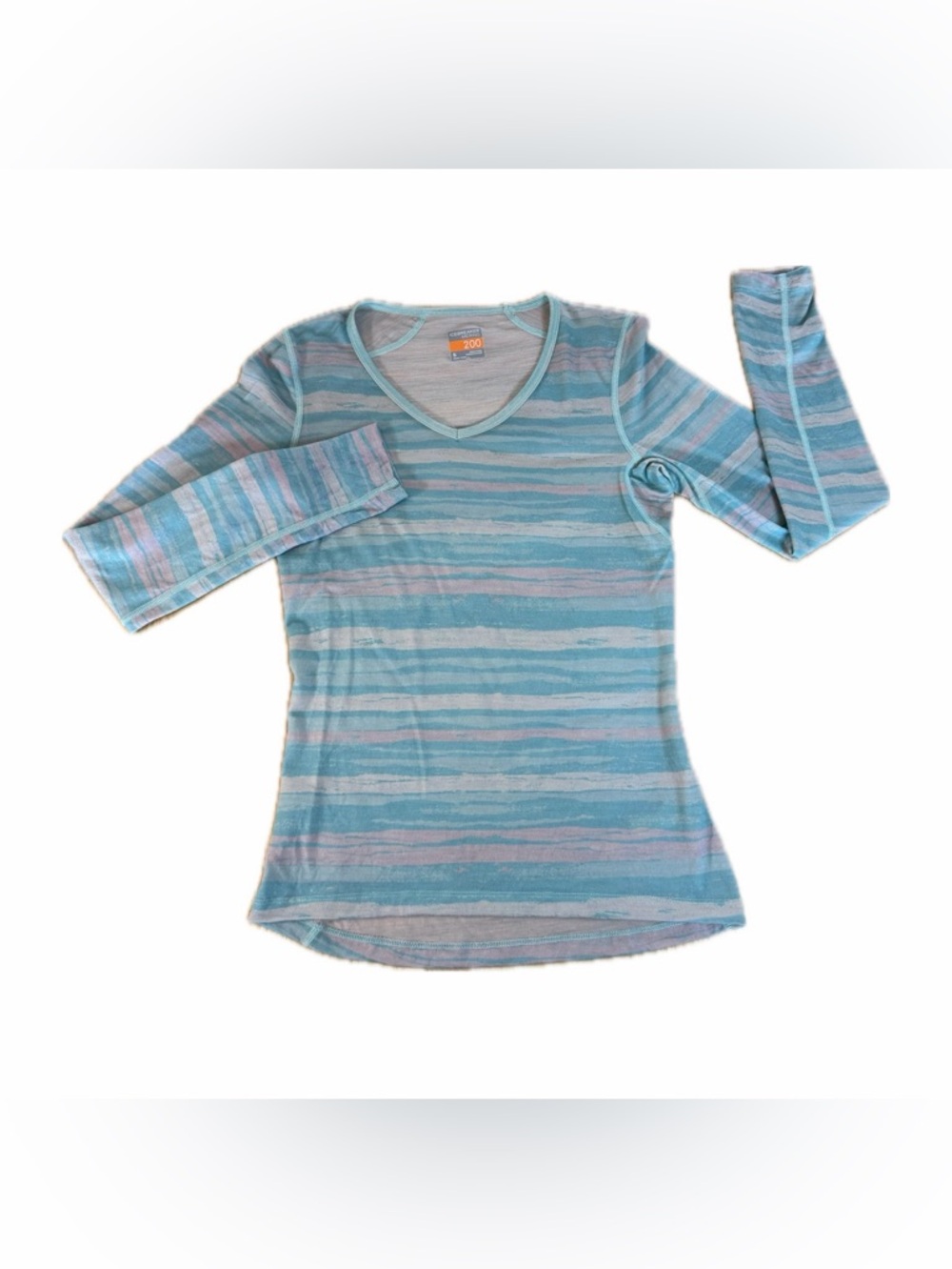 Women’s Icebreaker Oasis Base Layer 200 100% Merino Wool Crew Top Small